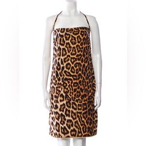Just Cavalli Animal Print double sided Halter Midi Dress. Size EU44 or US10